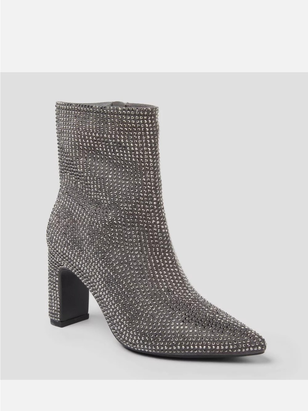 Sparkly Gray Women's Ankle Boot